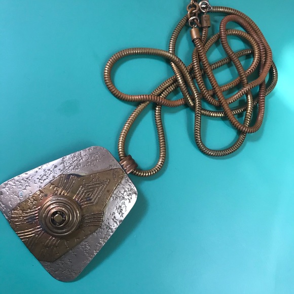 Vintage Majorie Baer SF  Mixed Metal Necklace - Picture 2 of 6